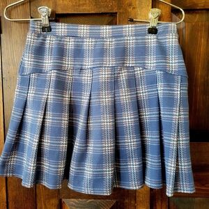 SO Blue Plaid Pleated Girls Skort